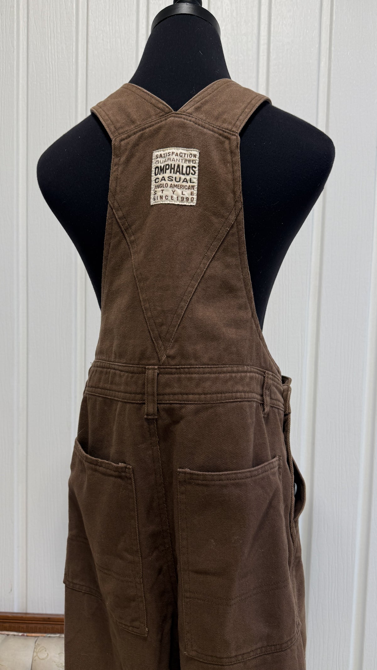 Salopette en jeans brune - large