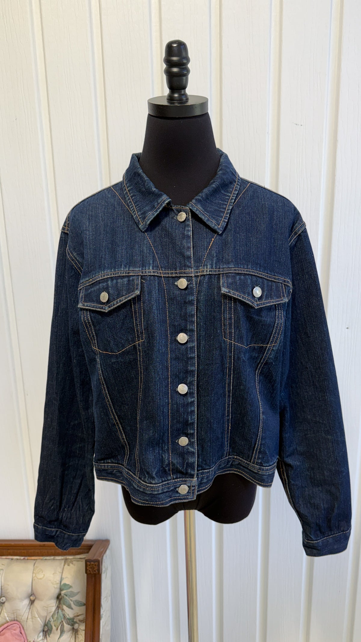 Veste en jeans bleu foncé- medium