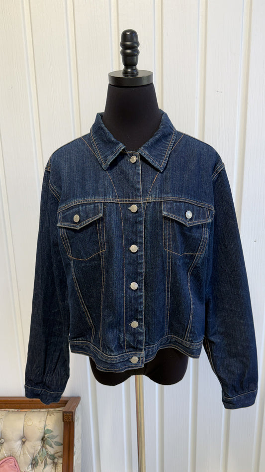 Veste en jeans bleu foncé- medium