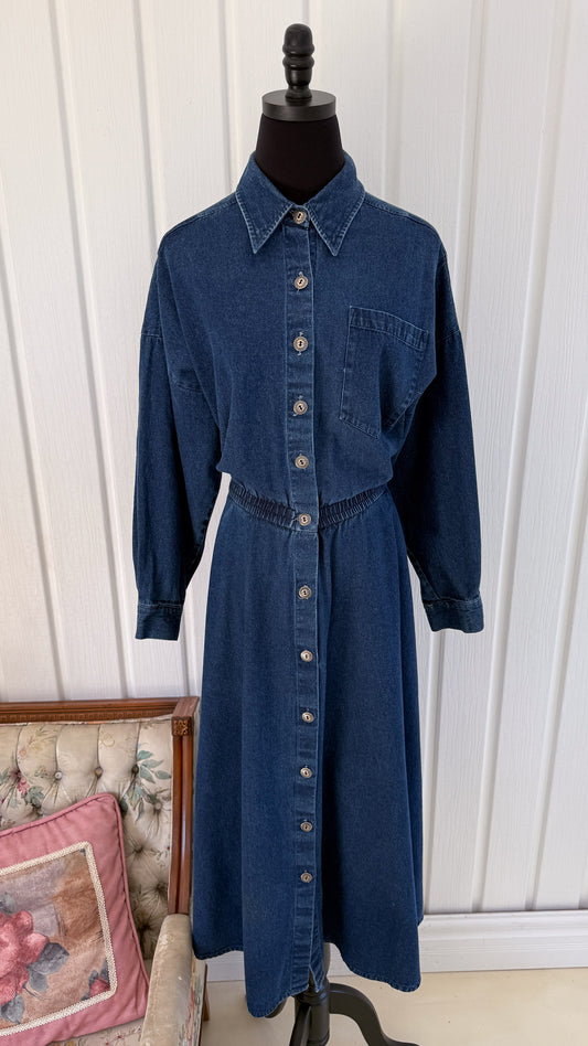 Robe chemisier en jeans- large