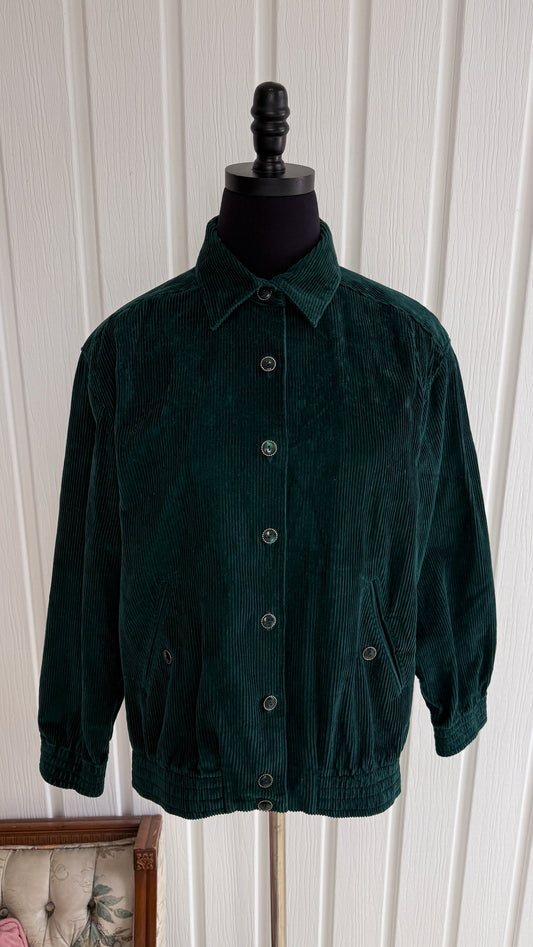 Veste en corduroy sarcelle- medium