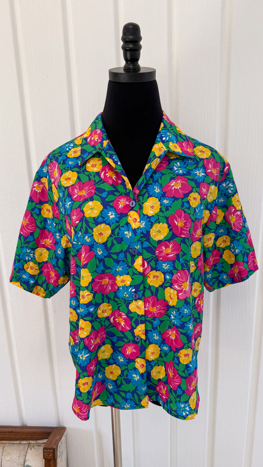 Chemisier fleuris tropical- medium