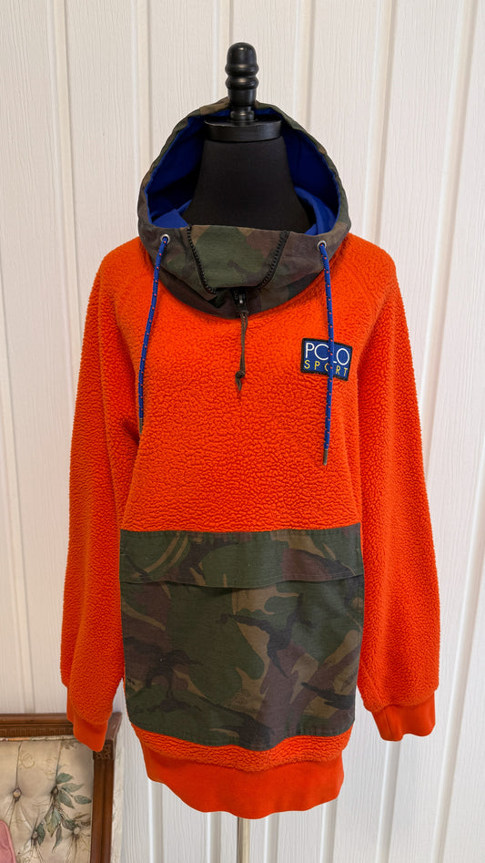 Chandail en polar orange Ralph Lauren- x-large