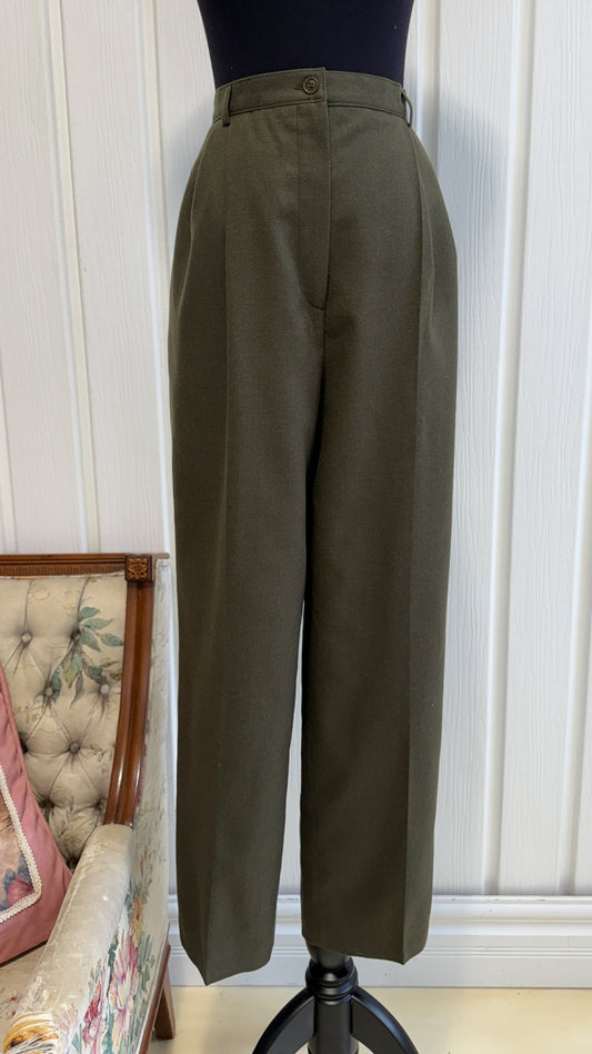 Pantalons en lainage vert- medium