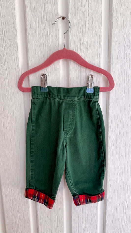 Enfants- pantalons vert fôret- 6m