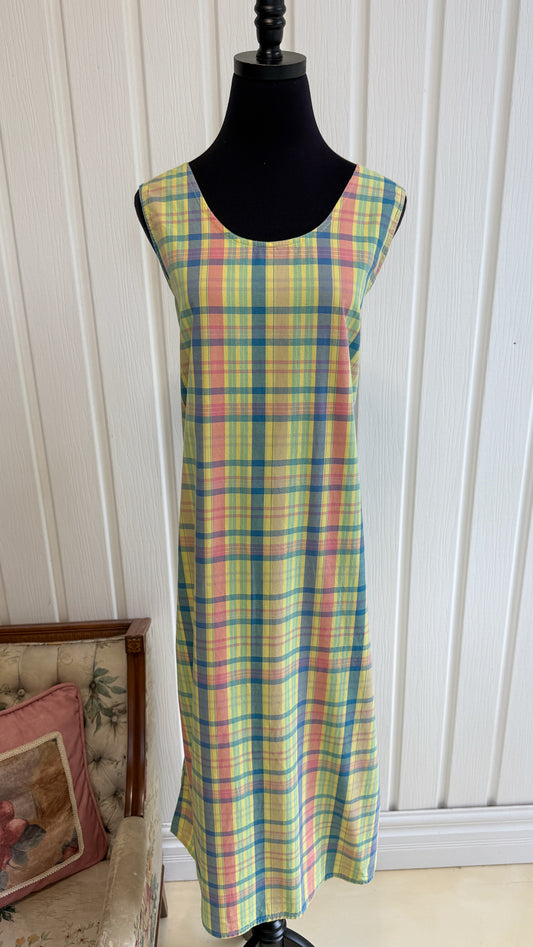 Robe jaune carreauté- large
