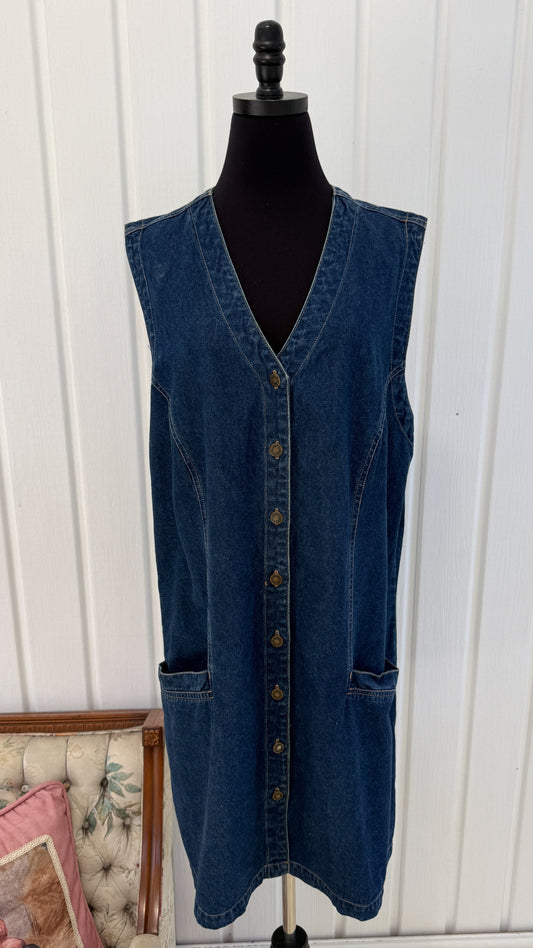 Robe en jeans sans manche- x-large