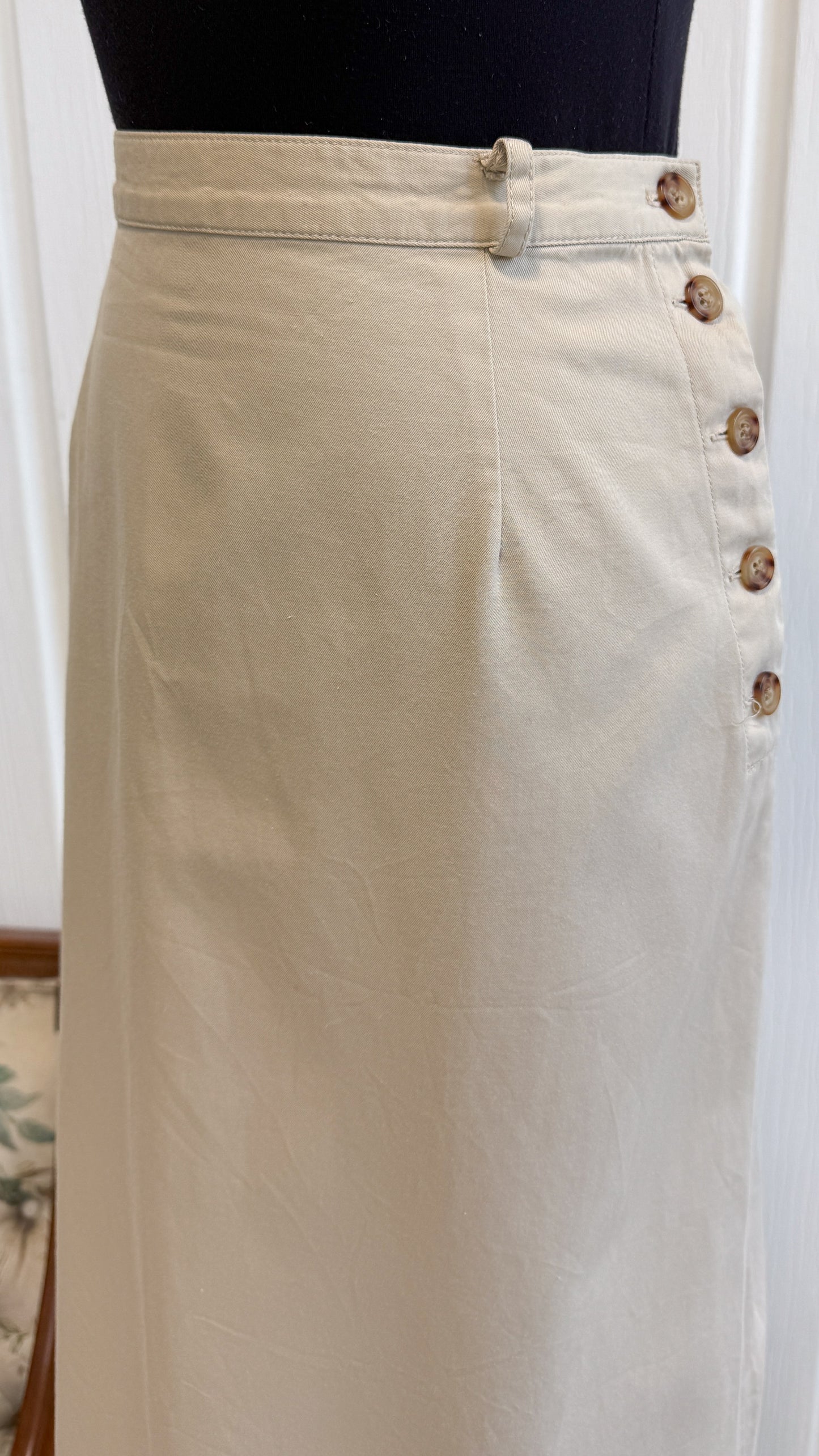 Jupe beige évasée- large