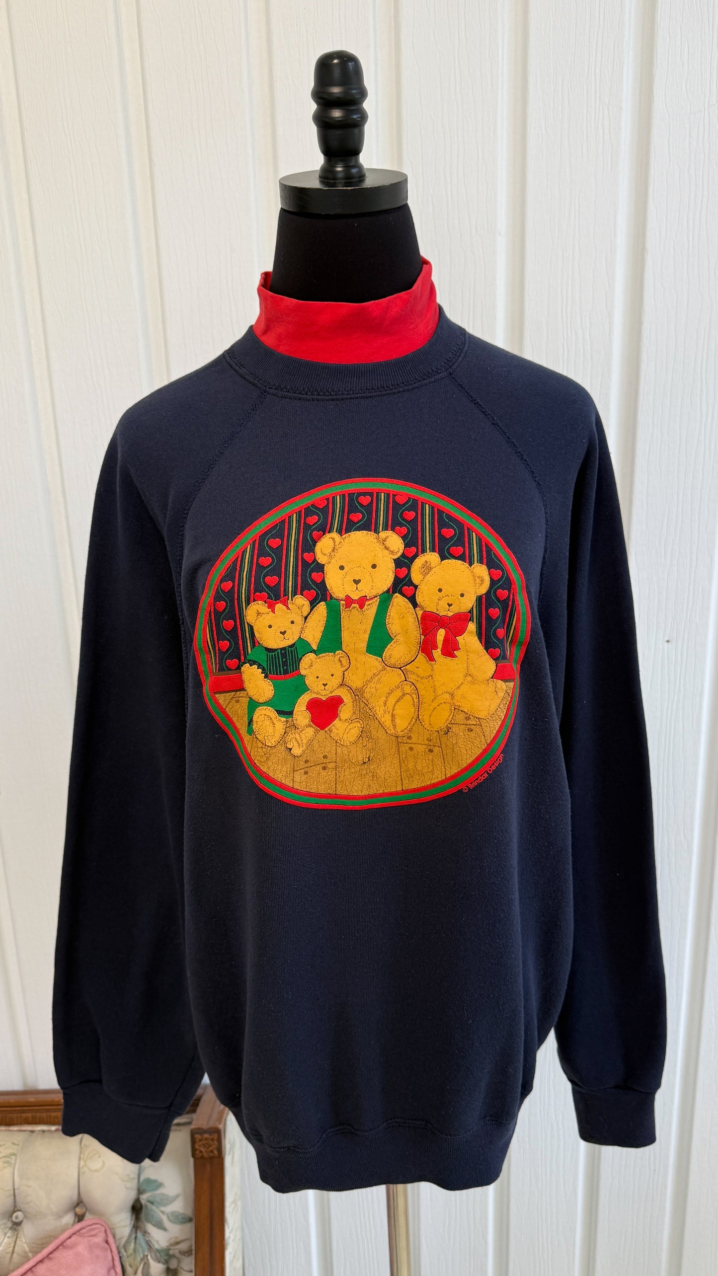 Chandail crewneck marine oursons- x-large