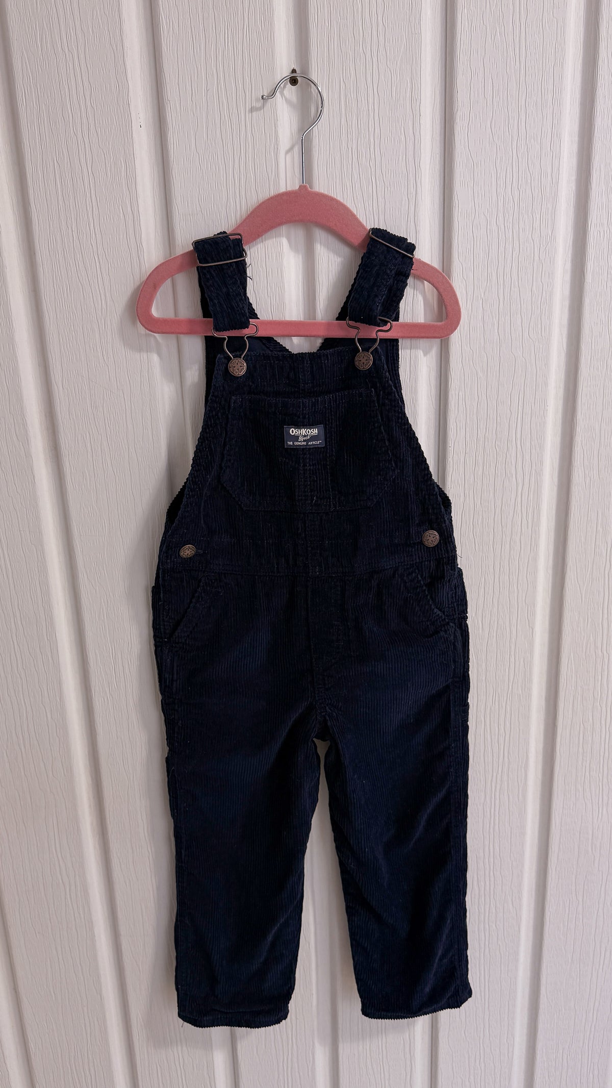 Enfants- salopette en corduroy marine- 4t