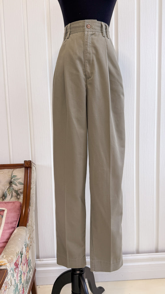 Pantalons taupe à plis- small