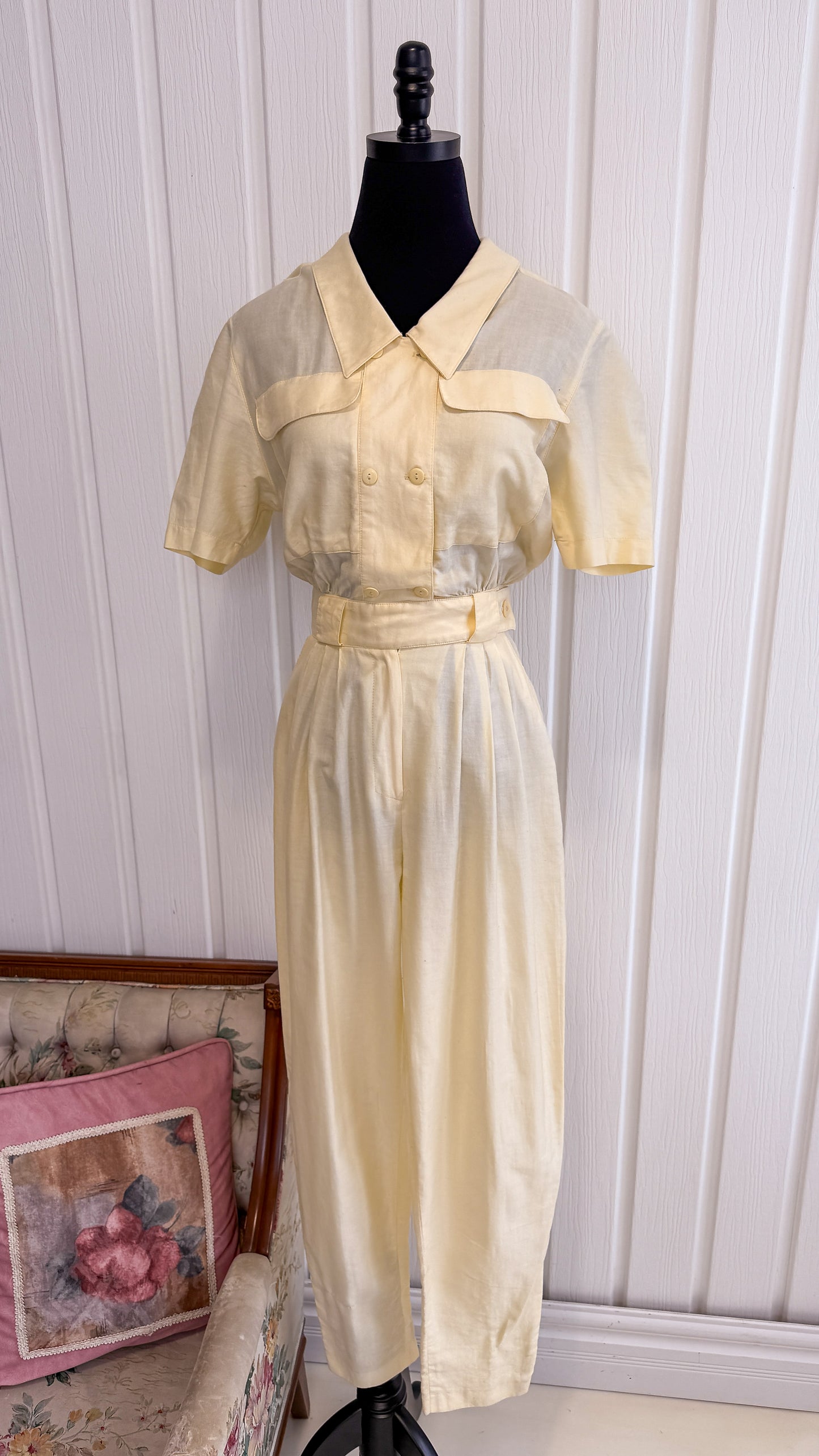 Jumpsuit jaune pâle - small