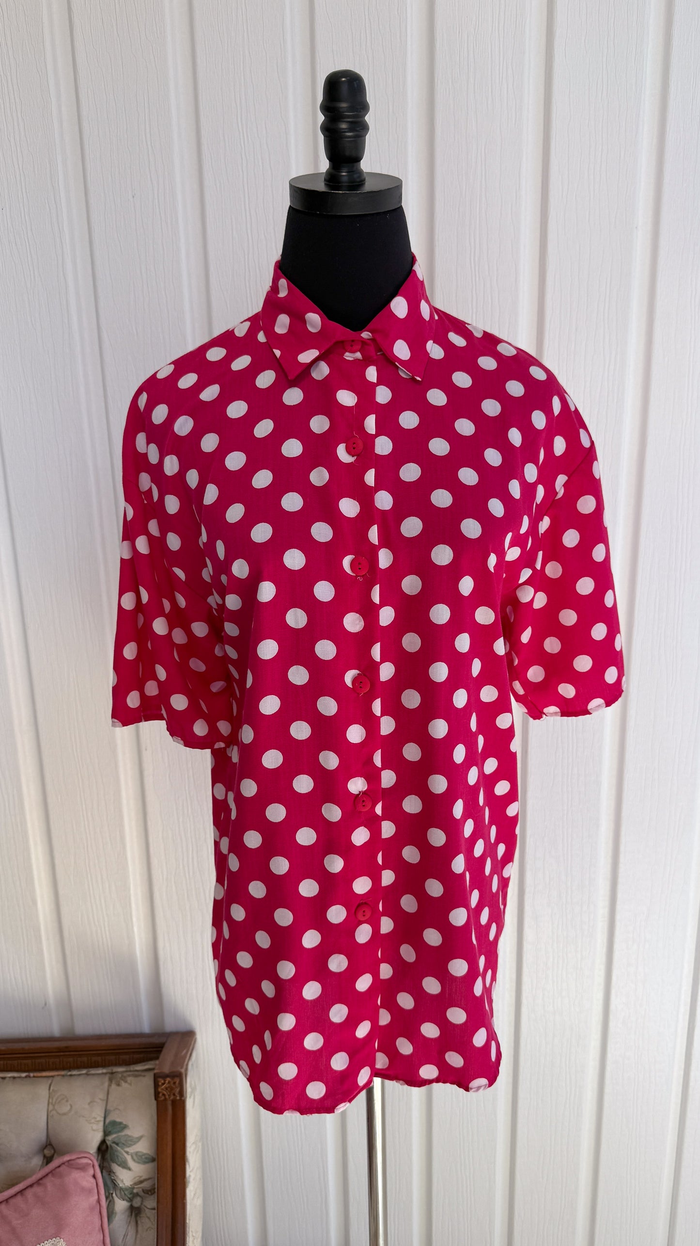 Chemisier rose à pois- medium