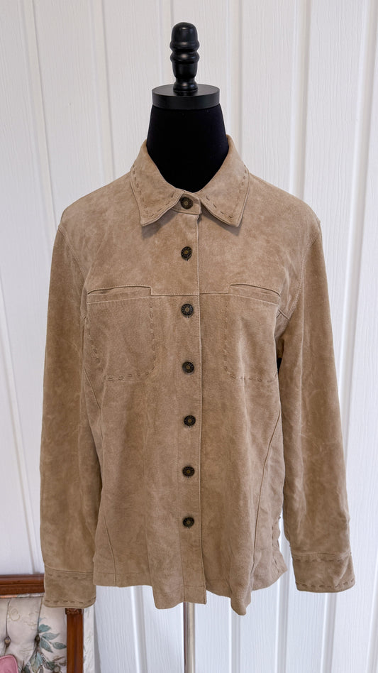 Veste en suède beige - small