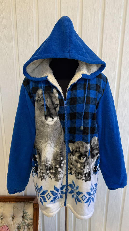 Veste en polar bleu cougars- large