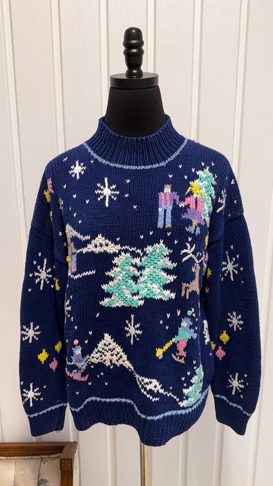 Chandail tricot marine sports d’hiver- small