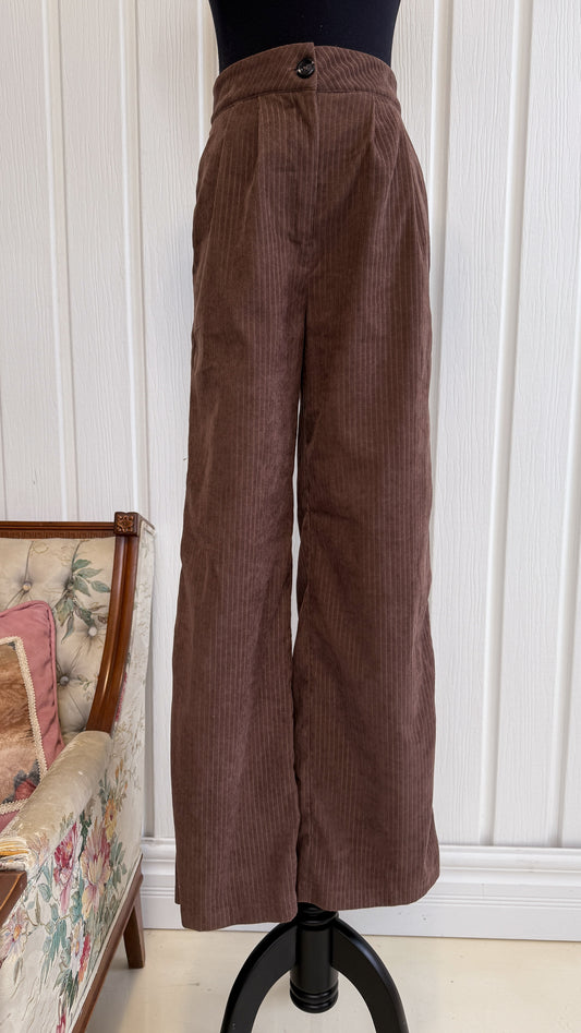 Pantalons corduroy brun- x-small