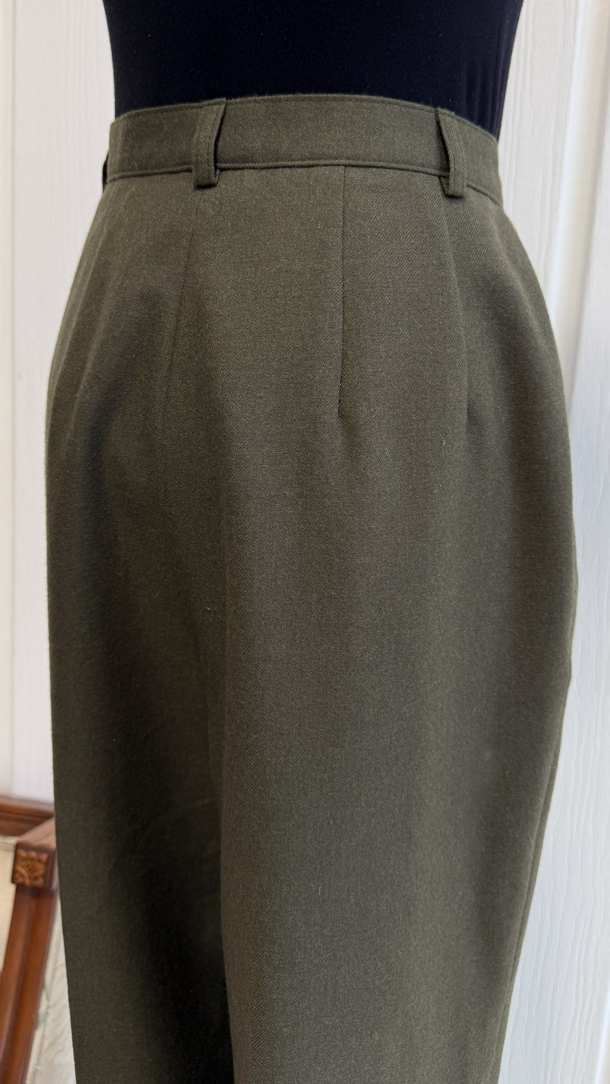 Pantalons en lainage vert- medium