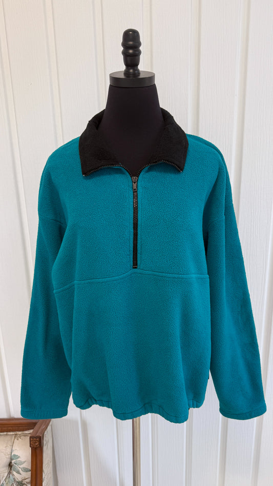 Turquoise and black sweater - large