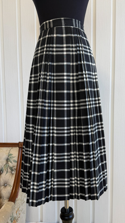 Jupe noire carreauté blanc- medium