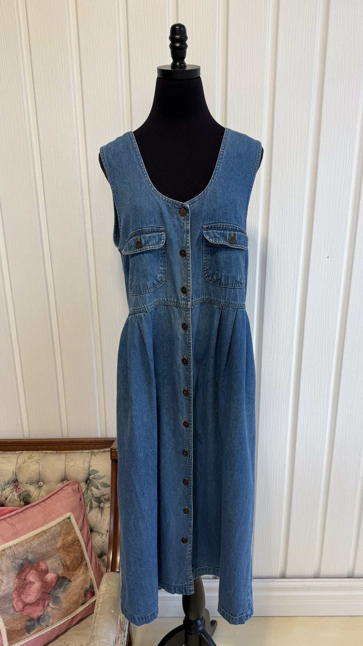 Robe chemisier en jeans- large