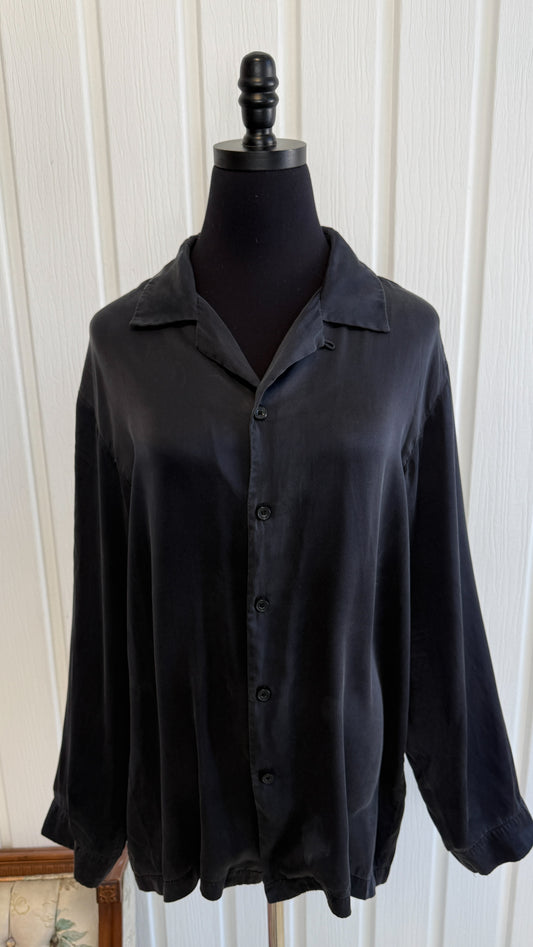 Chemisier en soie noir- medium