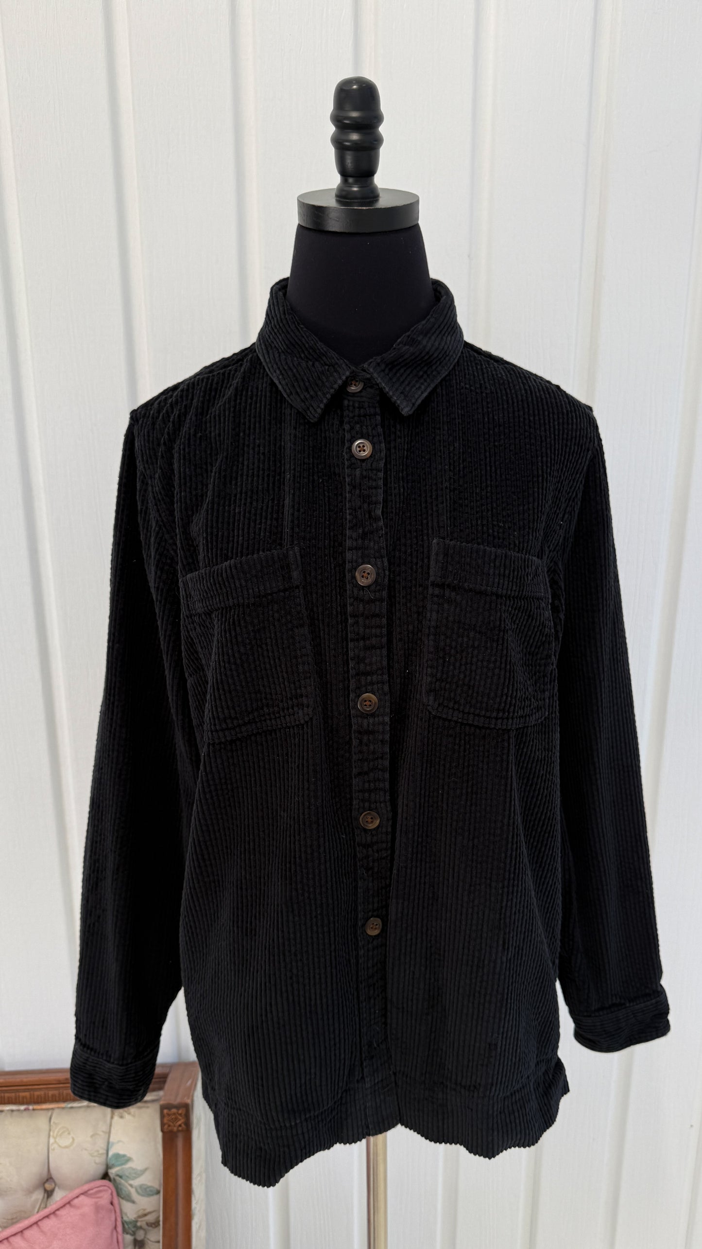 Veste en corduroy noir- large