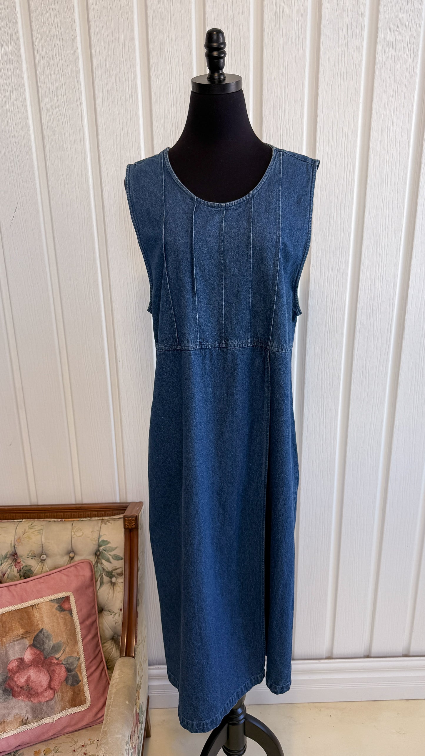 Robe trapeze en jeans- large