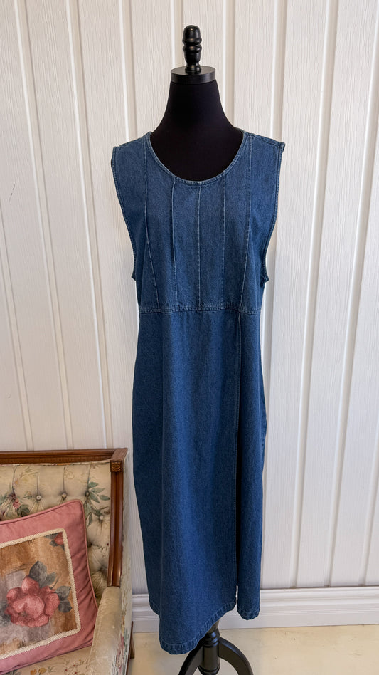 Robe trapeze en jeans- large