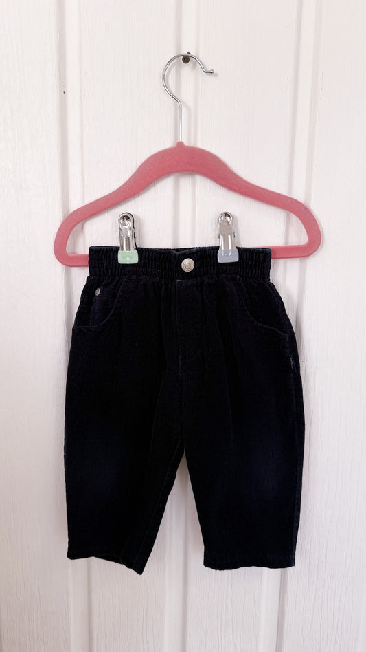 Enfants- pantalons baggy corduroy marine- 12m