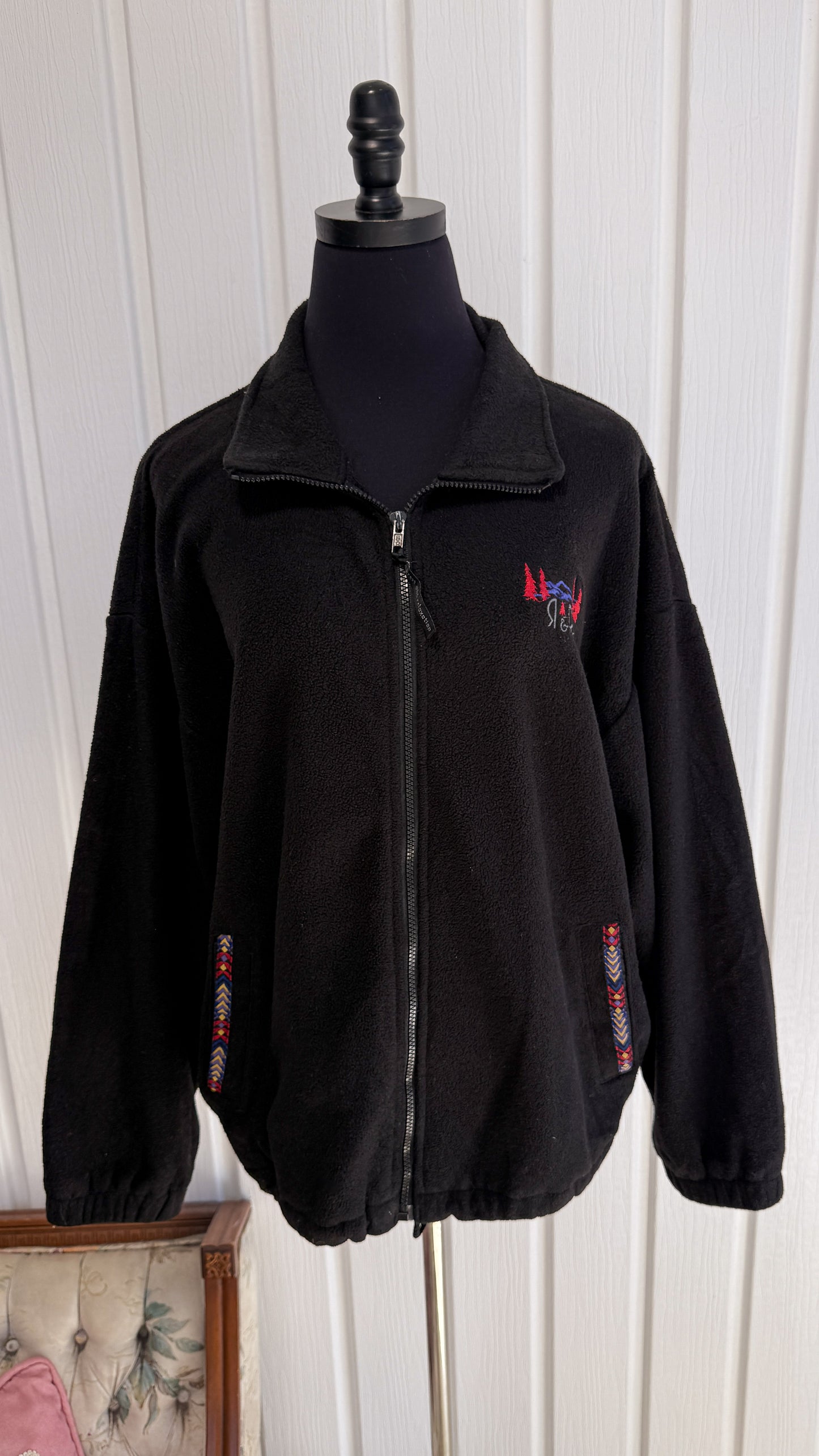 Veste en polar noir R&R- large
