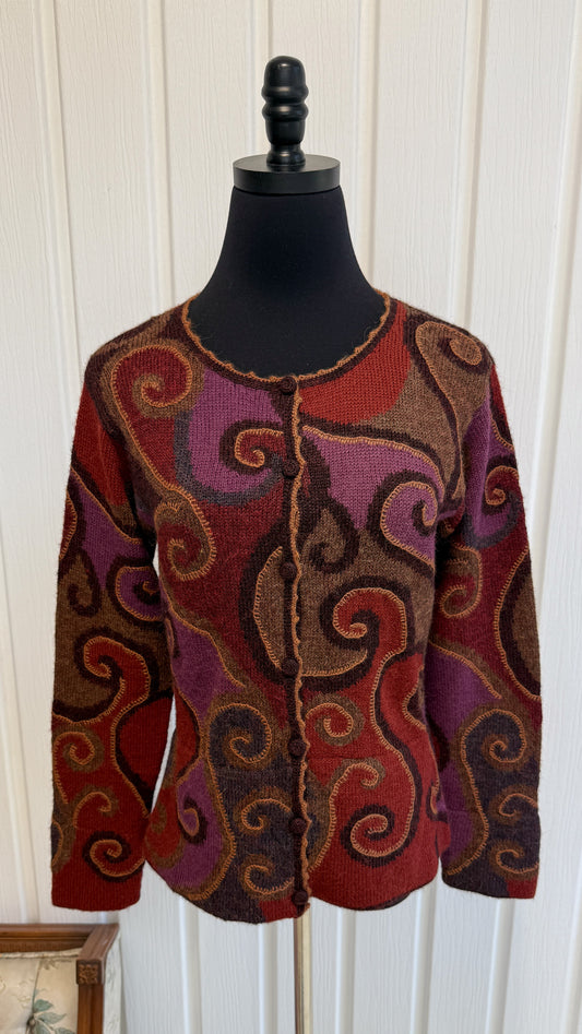 Cardigan motifs spirales - small