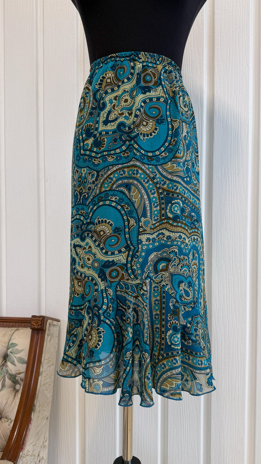 Jupe bleu à motifs beige - large/x-large