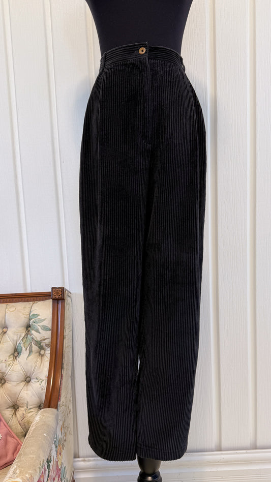 Pantalons en corduroy noir baggy- medium