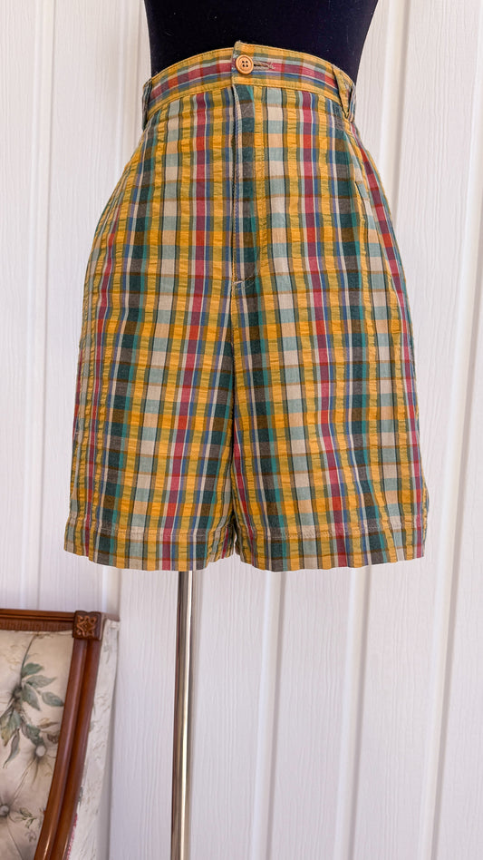 Shorts carreauté jaune,vert et rouge- medium