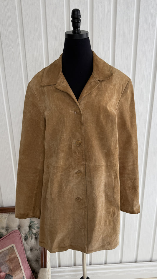 Manteau en suède beige- large