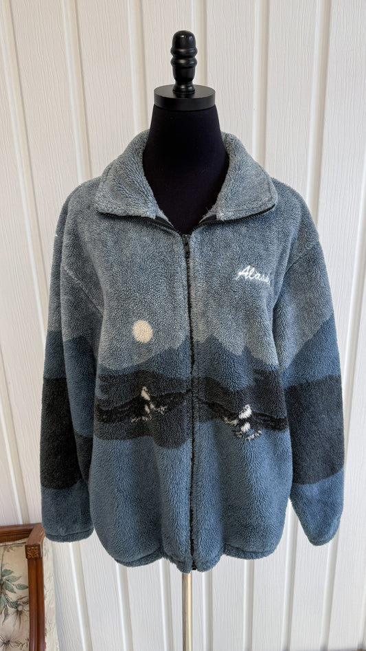 Veste en polar bleu Alaska- medium