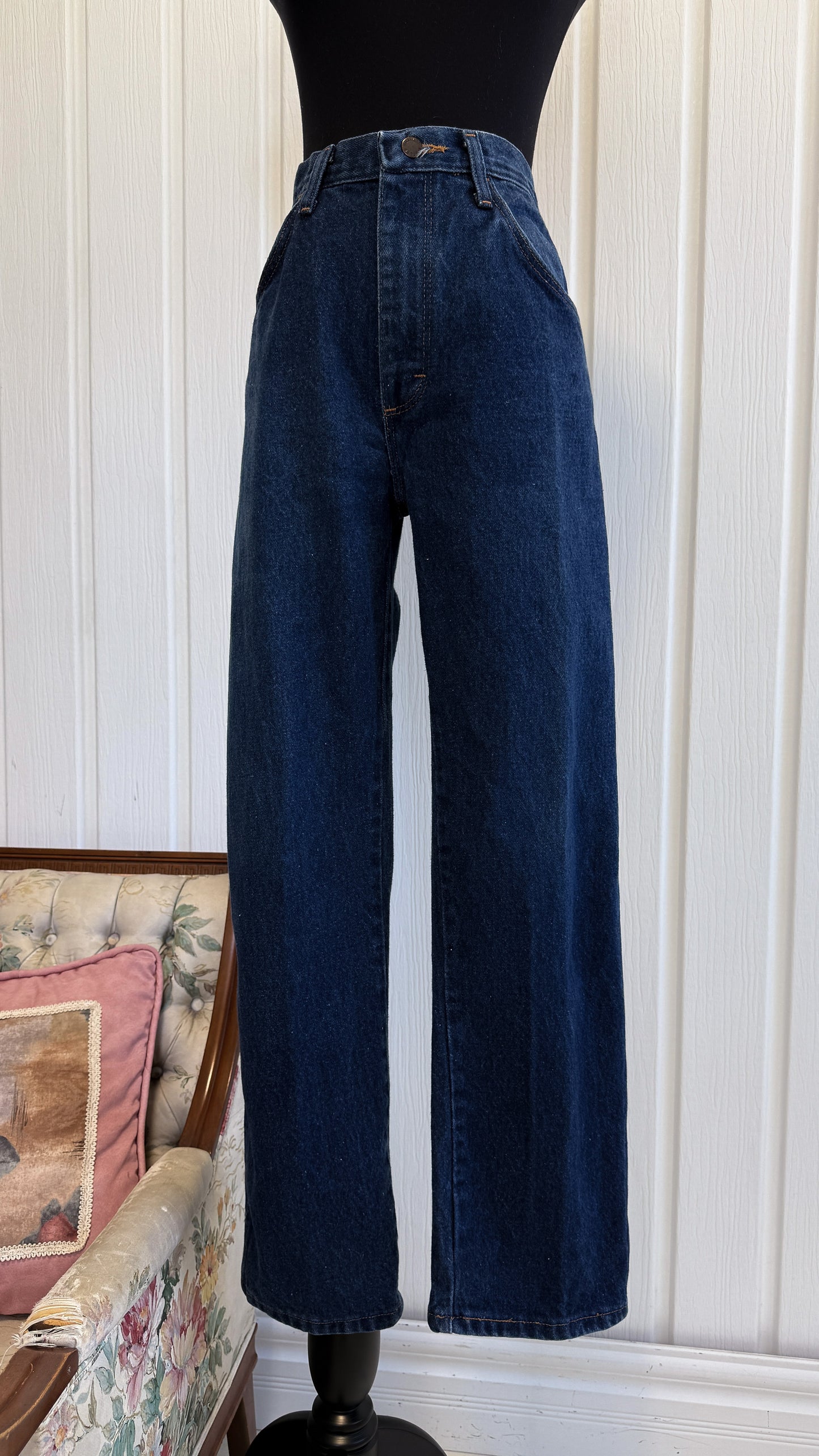 Jeans droit bleu foncé Rustler -large