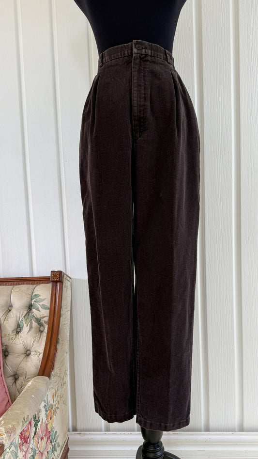 Pantalons en corduroy brun- small