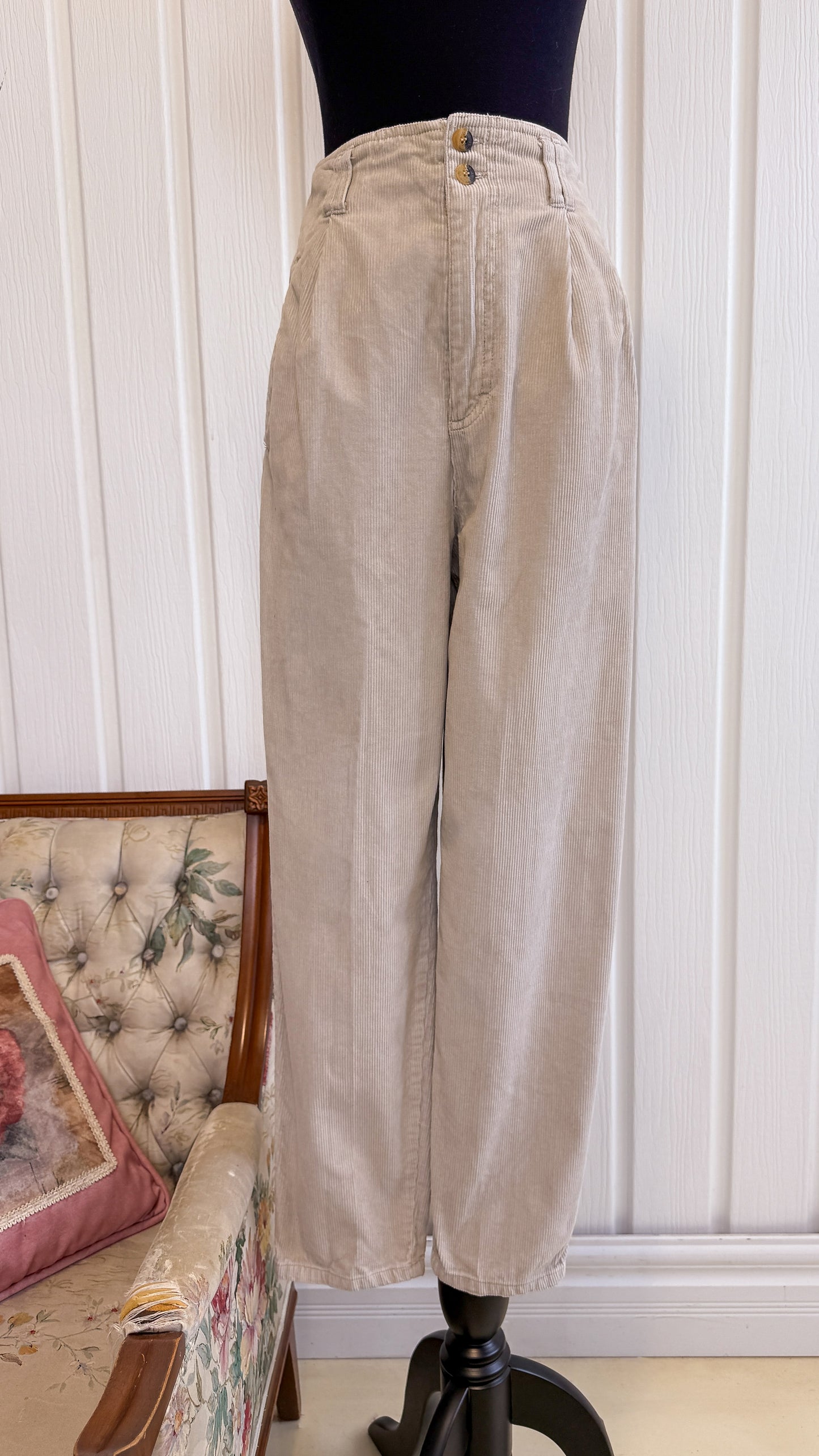 Pantalons corduroy beige- small