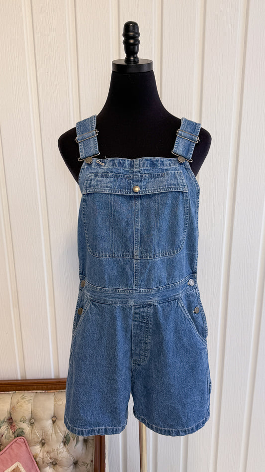 Salopette-short en jeans Riveted- small