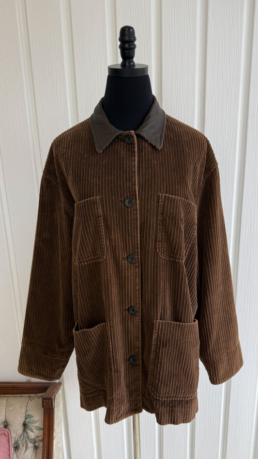 Veste en corduroy brune- large
