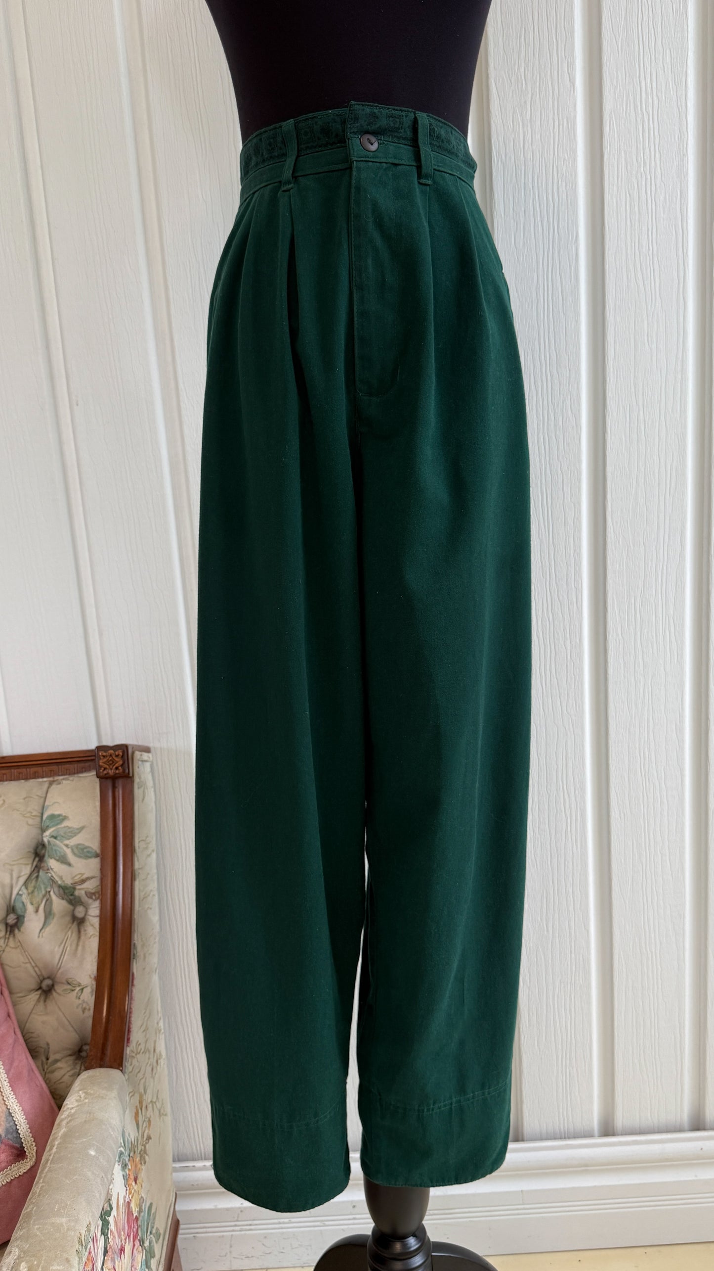 Pantalons/trouser vert fôret- medium