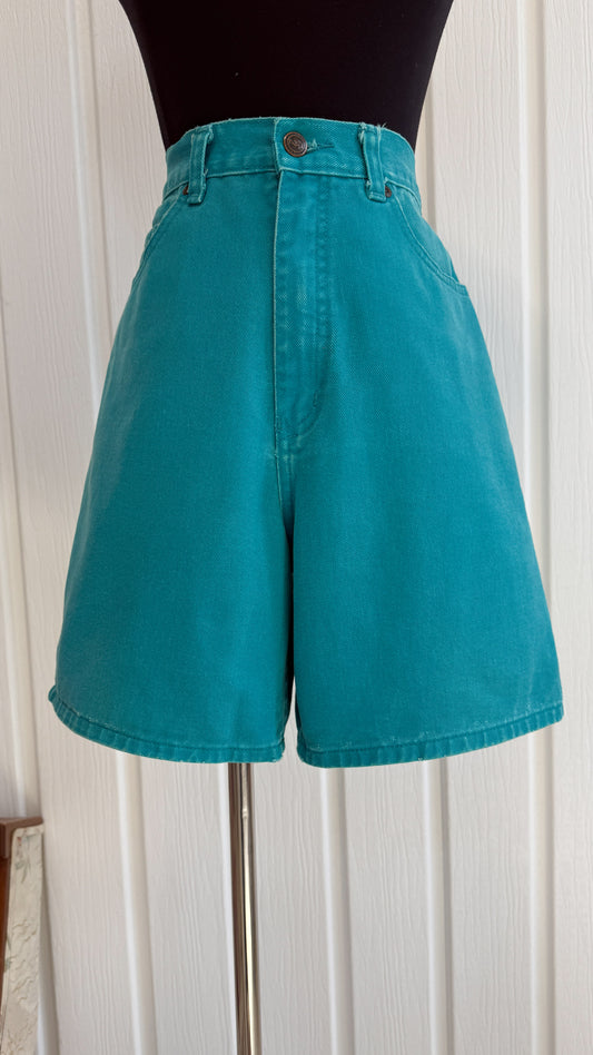 Bermuda en jeans turquoise- small