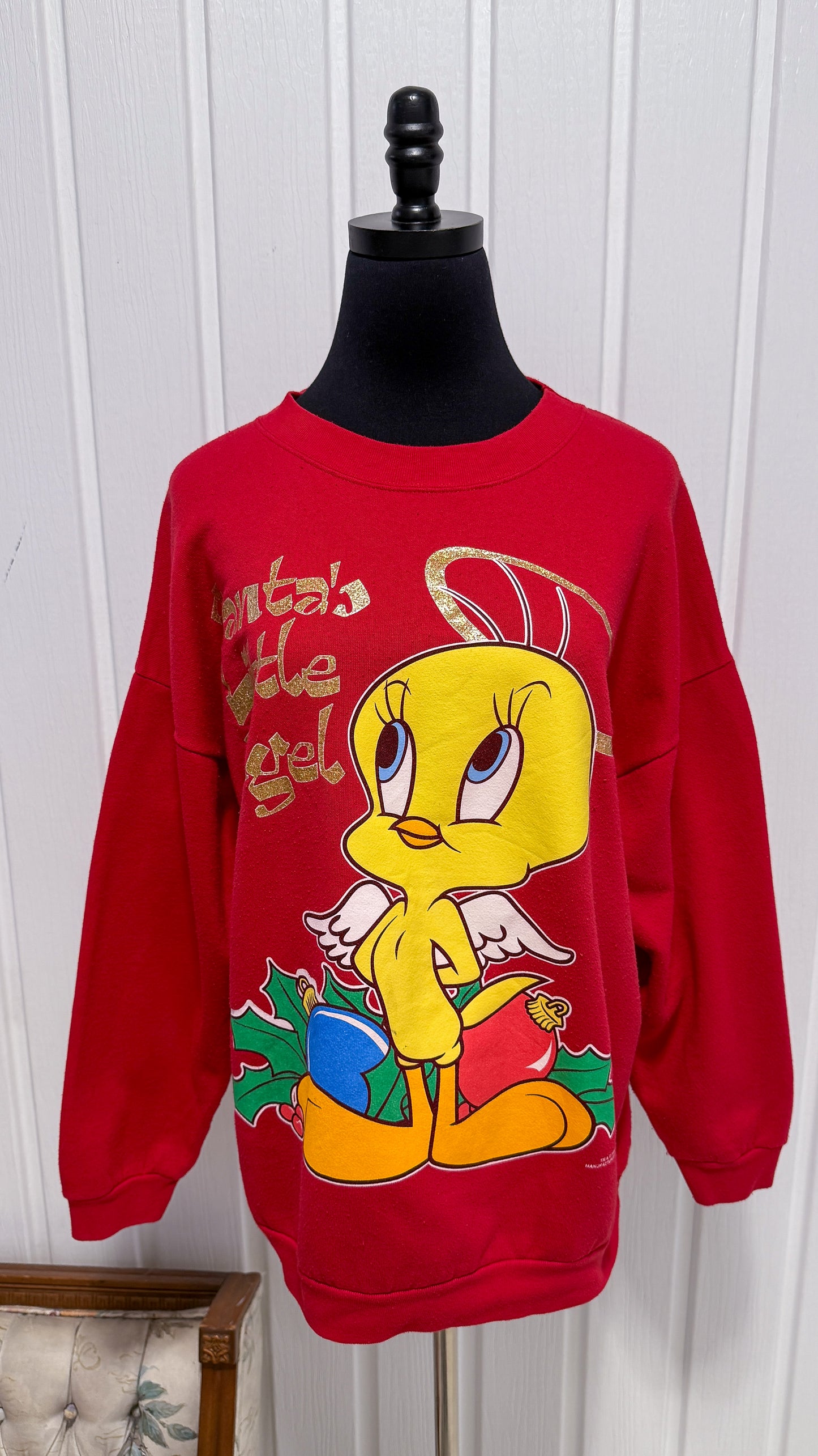 Chandail crewneck rouge Tweety - x-large