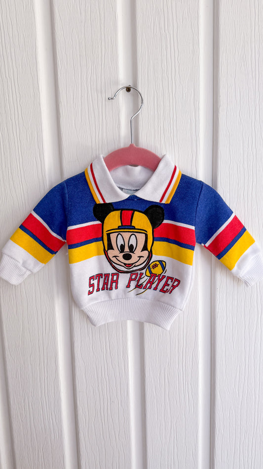 Enfants- chandail Mickey football- 3mois