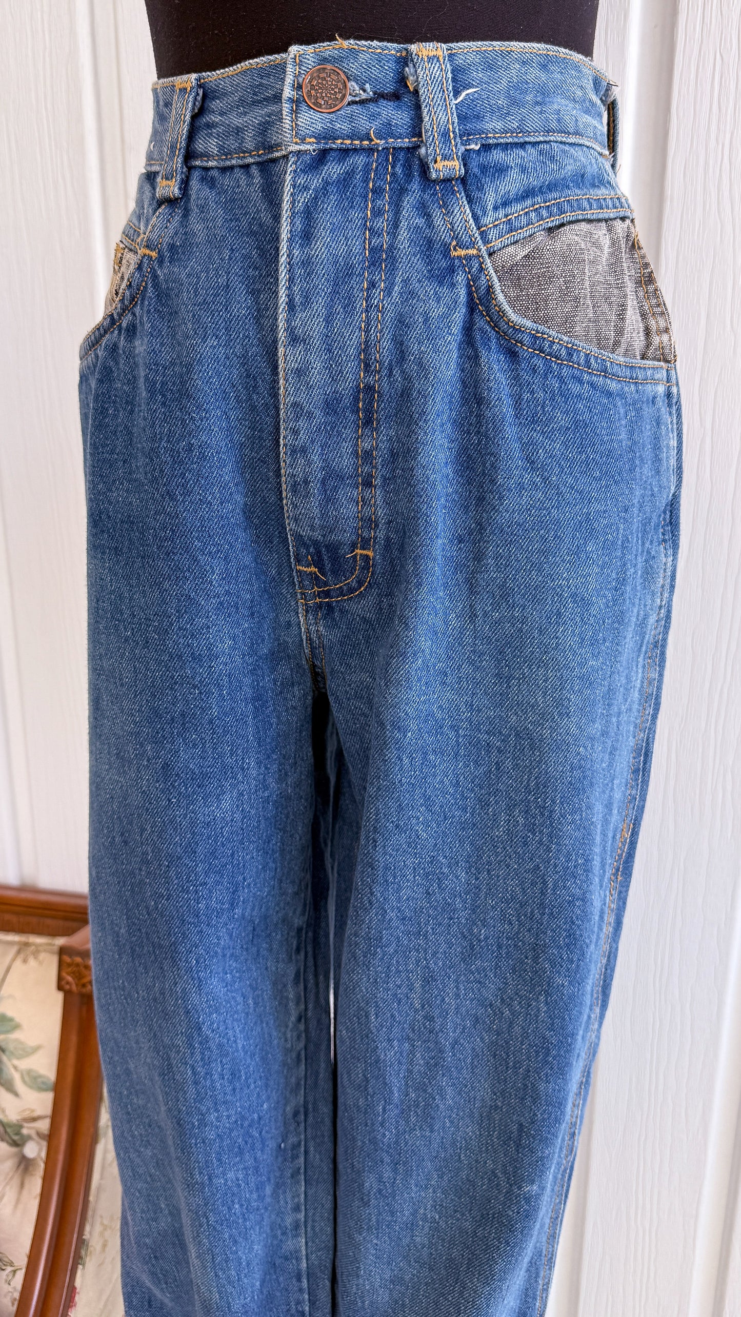 Jeans bleu et gris Middy- x-small