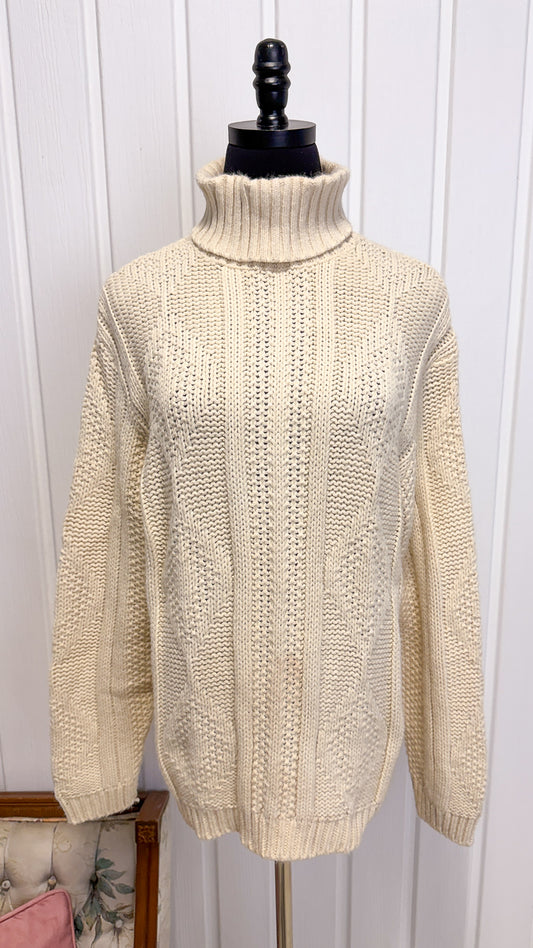 Chandail en tricot crème - large