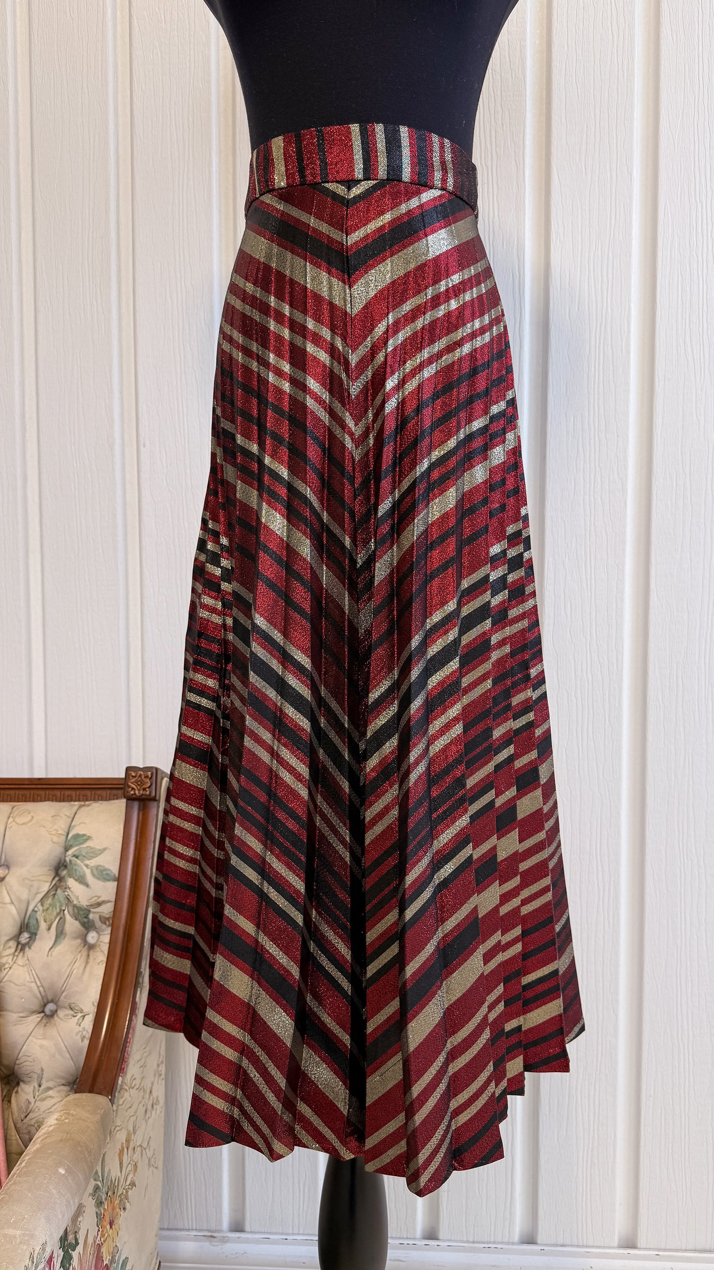 Jupe rayé rouge scintillante- medium