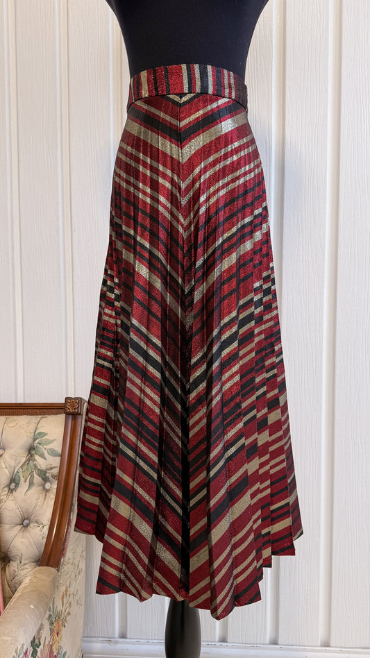 Jupe rayé rouge scintillante- medium